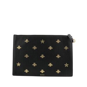 GUCCI Beastar Clutch Bag Strap Shoulder Clutch Black